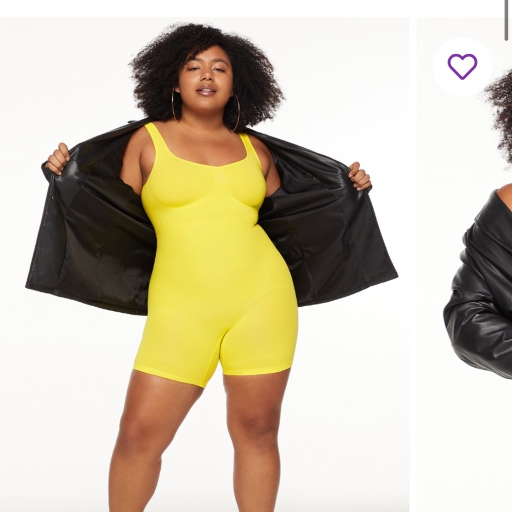 Yitty Nearly Naked Shaping Mid Thigh Bodysuit - yellow XL/XXL - never worn!